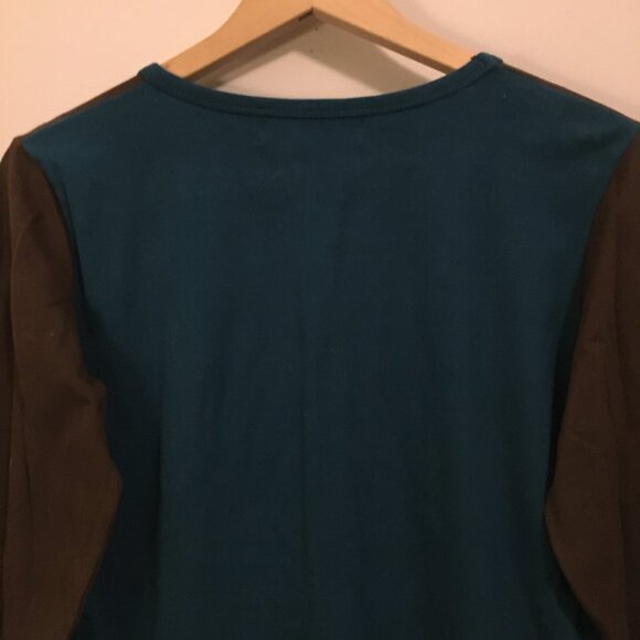 Canadian Designer Leopards & Roses Blue and Red Atomic Sweater - Picture 8 of 16